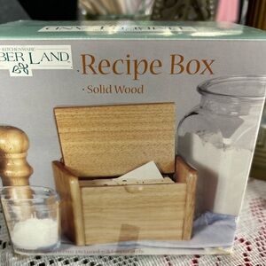 Timberland Solid Wood Recipe Box - Light Brown